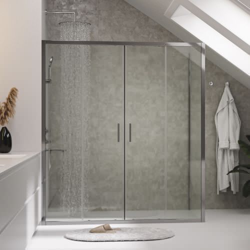 Душевой уголок Wasserkraft Lippe 45S 45S48 150х90 стекло прозрачное профиль хром без поддона