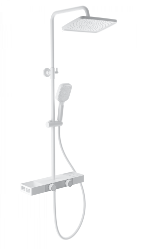 Душевая стойка Wonzon & Woghand WW-B3552-MW настенная цвет белый с термостатом
