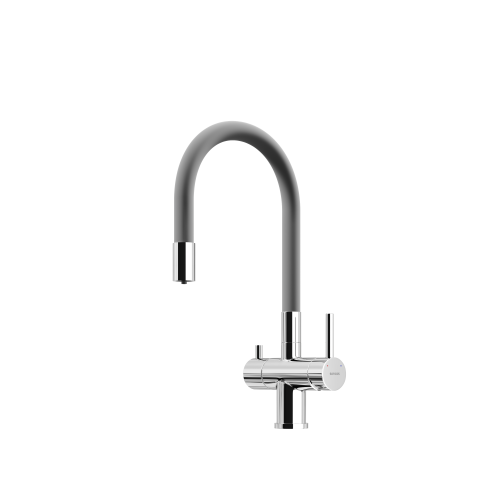 Смеситель для кухни Sancos Lucia SC4004CH на мойку хром/серый