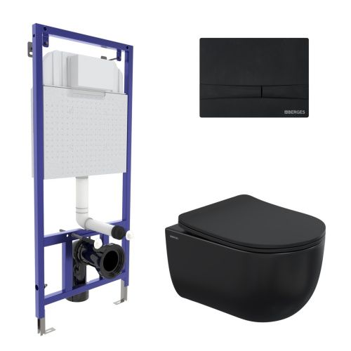 Комплект унитаз с инталляцией и клавишей смыва Berges NOVUM 043326