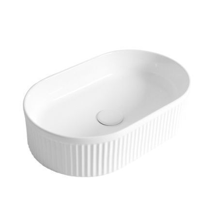 Раковина из сантехнического фаянса BelBagno BB1497 50х30 накладная цвет белый без отверстий под смеситель