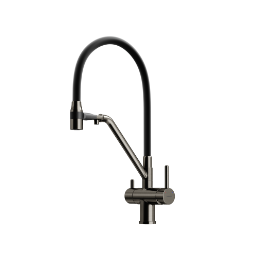 Смеситель для кухни Sancos Dora SC4003GG на мойку вороненая сталь