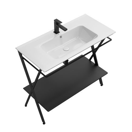 Консоль под раковину Kerama Marazzi GEOMETRICA PIA.N.95\BLK 90х50 напольная цвет черный