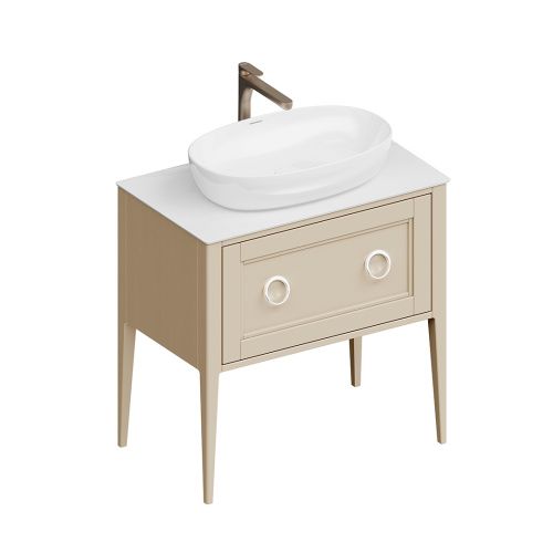 Тумба под раковину Kerama Marazzi PLAZA PL.CN.80.1+1\CAP.M 80х50 напольная цвет бежевый