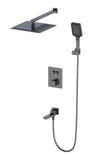 Душевая система Wonzon & Woghand WW-88929003-BGM встраиваемая в стену цвет серый с термостатом