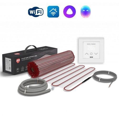 Нагревательный мат для теплого пола Royal Thermo RTFM 2-150-7 комплект с RTS-16