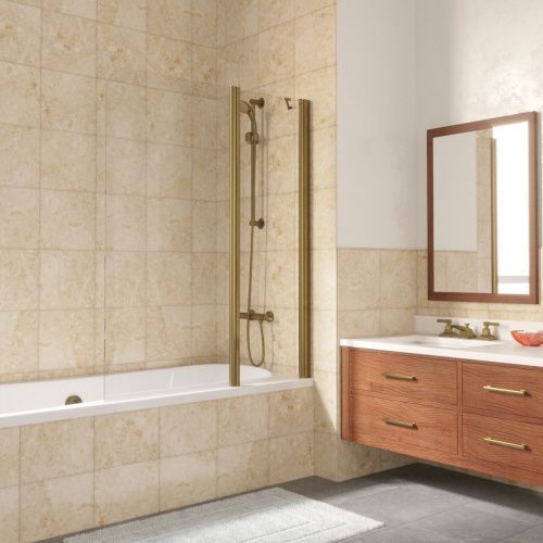 Душевая шторка на ванну Vegas-Glass E2V LUX ST E2V LUX ST 115 05 01 R 115х150 стекло прозрачное профиль бронза ориентация правая