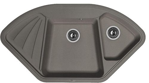 Кухонная мойка Florentina Капри 20.185.J1060.102 105х60 цвет серый поверхность матовая