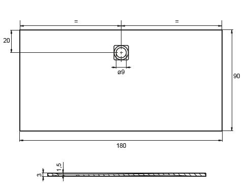 Душевой поддон из искусственного камня Riho VELVET SOLE D006011105 180х90 белый - фото 2