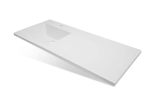 Раковина из искусственного камня Эстет Даллас ФР-00014872 110х50 накладная цвет белый 1 отверстие под смеситель