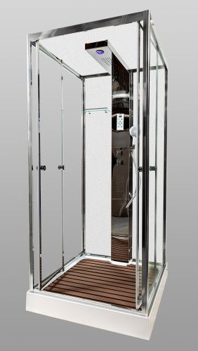 Душевая кабина AvaCan Z111MTSTEAM 100х100 квадратная с крышей ориентация универсальная