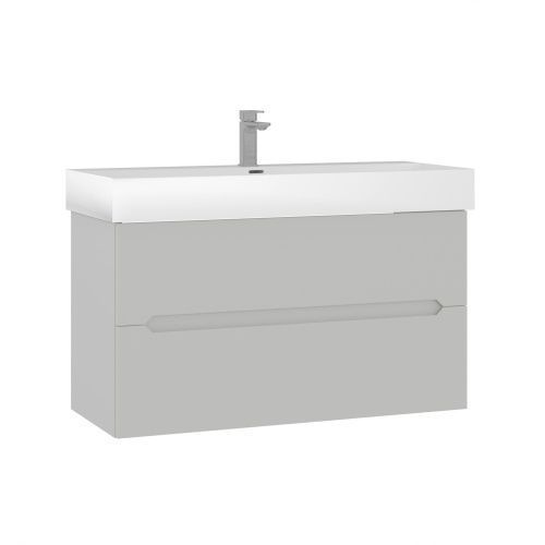 Тумба с раковиной Orka Malta 5001480 100х50 подвесная цвет серый