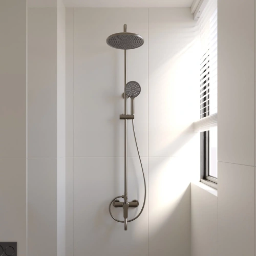 Душевая стойка Veconi TURI TU-100-GR-C4 настенная цвет серый