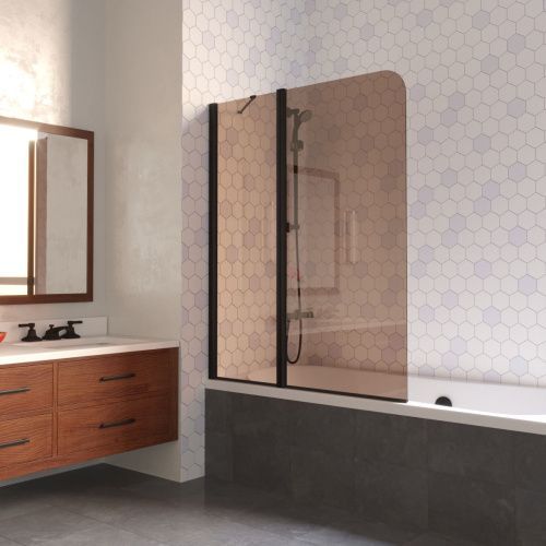 Душевая шторка на ванну Vegas-Glass E2V LUX ST E2V LUX ST 115 02М 05 L 115х150 стекло тонированное профиль черный ориентация левая