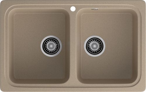 Кухонная мойка Granfest Standart S-780K песочный 80х50 цвет бежевый поверхность матовая