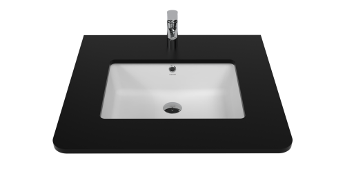 Раковина из сантехнического фарфора Creavit TP738-00CB00E-0000 60х40 встраиваемая цвет белый без отверстий под смеситель