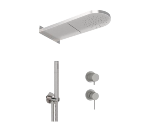 Душевая система Remer X Style Inox SSX93PS02MMCA встраиваемая в стену цвет нержавеющая сталь