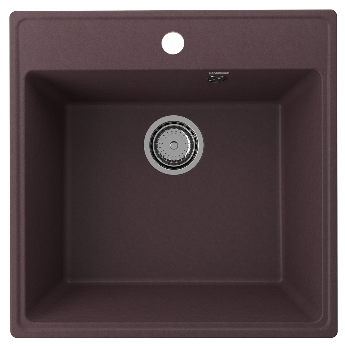 Кухонная мойка Ulgran Quartz Forte 505-06 50х50 цвет коричневый поверхность матовая
