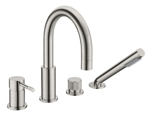 Смеситель Boheme Uno 460-NB на борт ванны никель