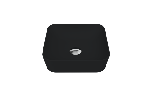 Раковина из сантехнического фарфора Creavit Ultra UL040-00SM00E-0000 40х40 накладная цвет черный