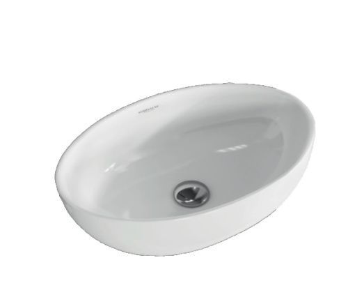 Раковина керамическая Sanita Luxe Ringo WB.CT/Ringo/53-N.Slim/WHT.G/S1 50х30 накладная цвет белый без отверстий под смеситель