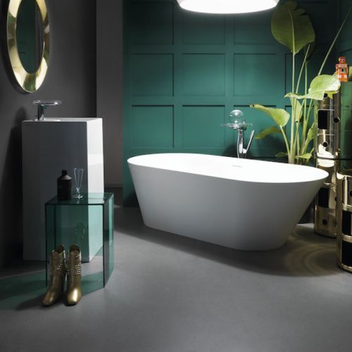 Ванна из искусственного камня Laufen Kartell 2.2633.2.000.000.1 170х80 отдельностоящая овальная