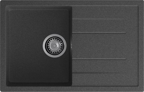 Кухонная мойка Granfest Quadro Q-780L графит 75х50 цвет серый поверхность матовая