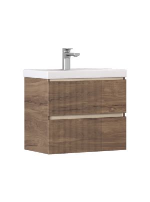 Тумба под раковину Velvex Mondi 359 акация темная 60х40 подвесная цвет коричневый