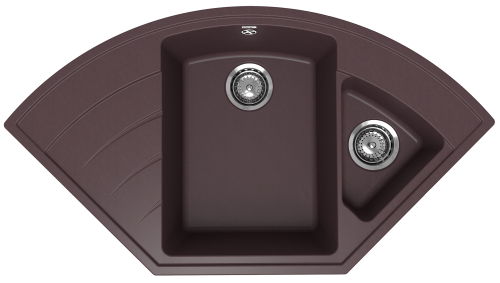 Кухонная мойка Ulgran Quartz Marta 1000-06 100х55 цвет коричневый