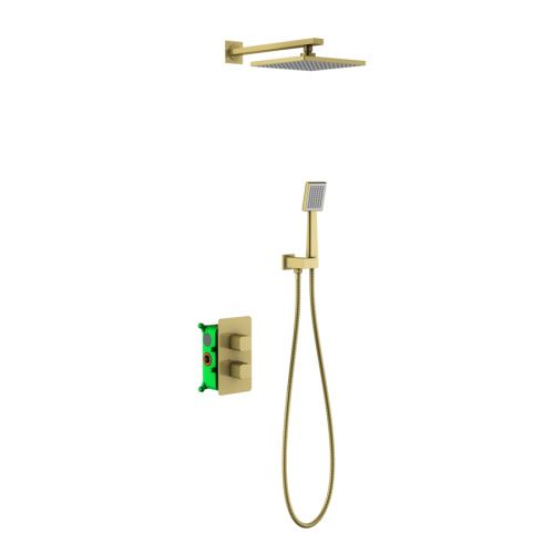Душевая система Timo Petruma SX-5059/17SM встраиваемая в стену цвет золото с термостатом