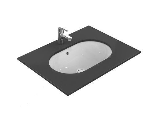 Раковина из сантехнического фаянса Ideal Standard CONNECT E505001 60х40 встраиваемая цвет белый без отверстий под смеситель