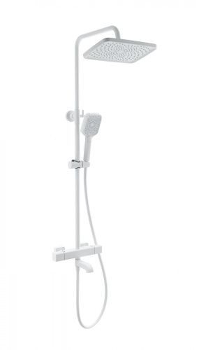 Душевая стойка Wonzon & Woghand Stay WW-B3016-T1-MW настенная цвет белый с термостатом