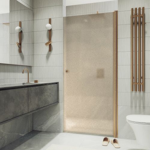 Душевая дверь Maybah Glass MGD-811-2 90х200 стекло тонированное профиль бронза