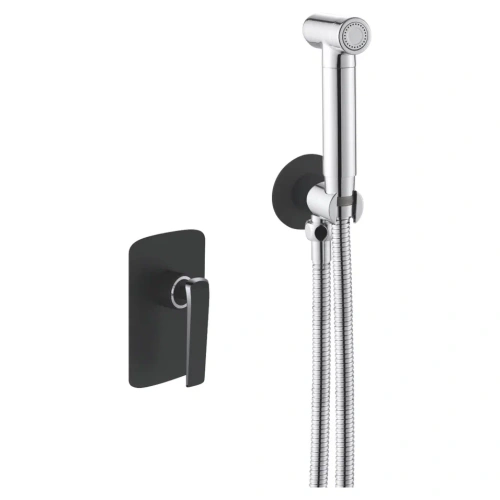 Гигиенический душ со смесителем Rose R1305H черный