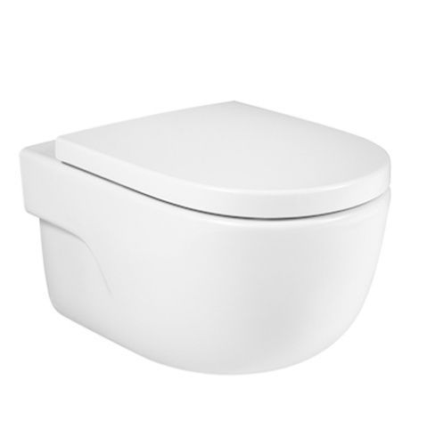 Чаша унитаза подвесная Roca MERIDIAN 7.3462.4.L00.0 цвет белый без сиденья безободковая каскадный смыв