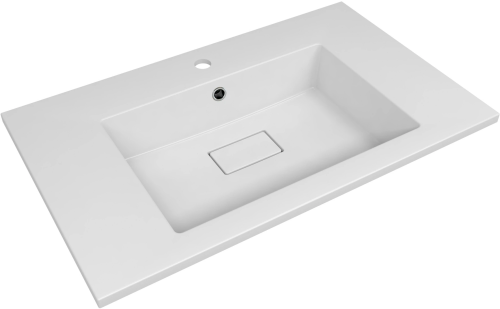 Раковина из искусственного камня Florentina Персона 800 10.240.00800.001 80х50 накладная цвет белый 1 отверстие под смеситель
