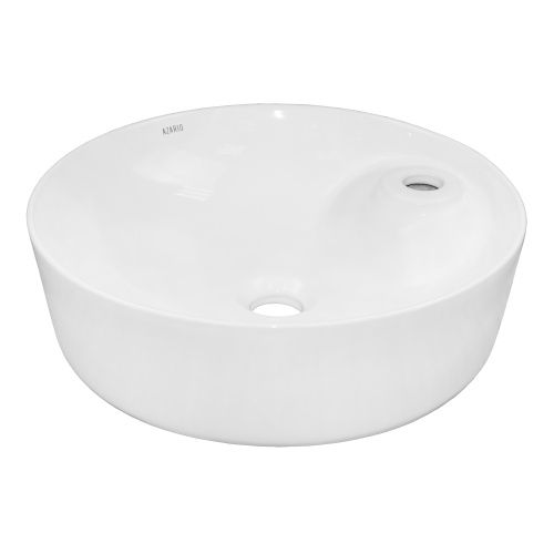 Раковина из сантехнического фаянса Azario AZ-3209 40 см накладная цвет белый 1 отверстие под смеситель