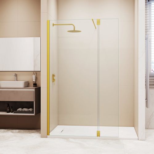 Душевая перегородка RGW Walk In 351005113-16 110х195 стекло прозрачное профиль золото