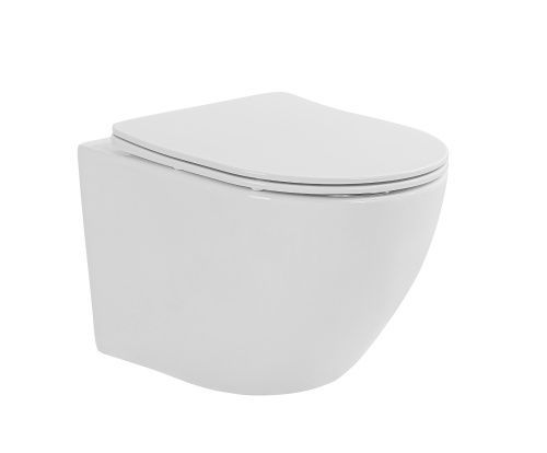 Унитаз подвесной Taliente Amato Tornado 3 AM55003 белый с сиденьем микролифт безободковый смыв торнадо