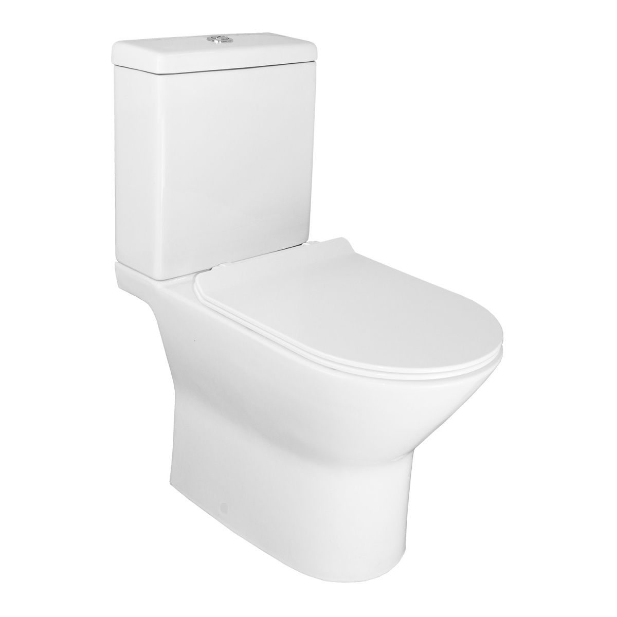 Унитаз-компакт напольный с бачком Azario Mons AZ-76004 белый с сиденьем микролифт безободковый каскадный смыв