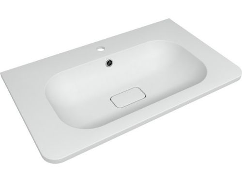 Раковина из искусственного камня Florentina Нева 800 10.250.00800.201 80х50 накладная цвет белый 1 отверстие под смеситель