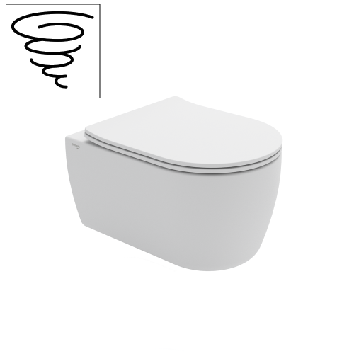 Унитаз подвесной Olympia Tornado TORSETR11 белый с сиденьем микролифт смыв торнадо