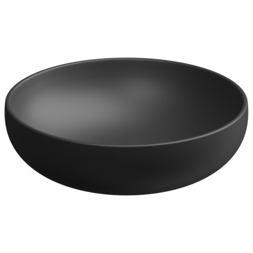 Раковина керамическая GSG Ceramic Design Easy EALAVRO45003 50х50 накладная цвет черный без отверстий под смеситель