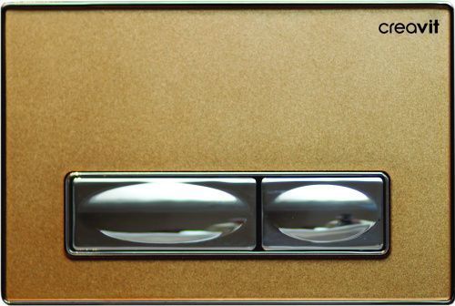 Клавиша смыва механическая Creavit GP4008.00 цвет хром/золото