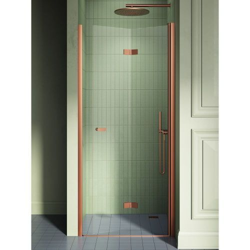 Душевая дверь New Trendy NEW SOLEO Copper brushed D-0500A 70х195 стекло прозрачное профиль медь