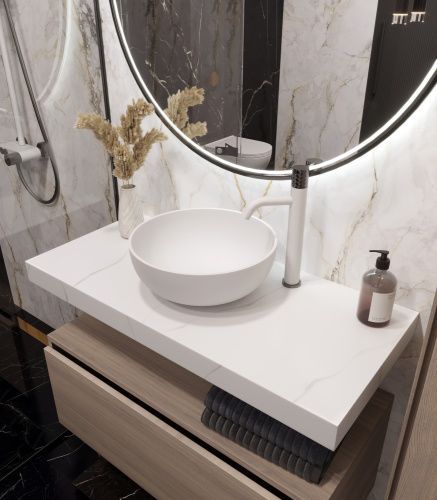 Столешница Armadi Art Flat 869-100-CLCT 100х50 накладная цвет белый