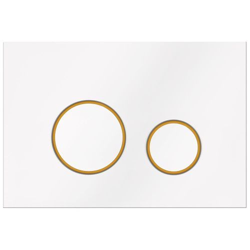 Клавиша смыва механическая KK POL M11 V4 SPP/042/0/K цвет белый/золото