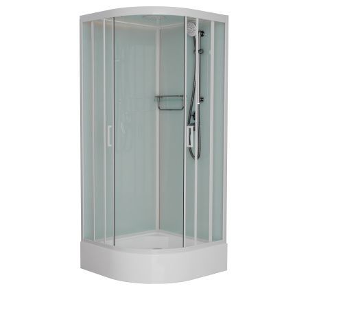Душевая кабина Frank 123009 90х90 четверть круга с крышей ориентация универсальная