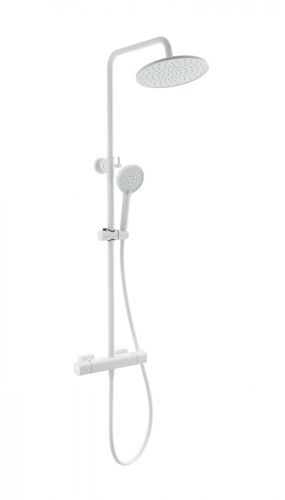 Душевая стойка Wonzon & Woghand Stay WW-B3051-A1-MW настенная цвет белый с термостатом