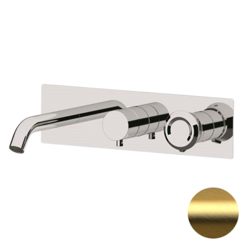 Смеситель для ванны Remer Element ET54D3BG встраиваемый в стену золото